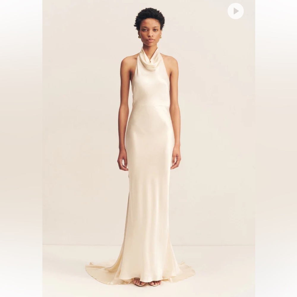 Shona Joy La Lune High Cowl Open Back Gown